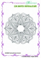 Teardrop Baroque Ornament Individual cling mounted rubber stamp